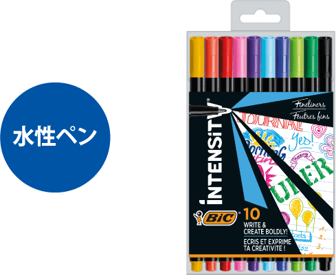 BIC インテンシティ 水性ファインライナー10色